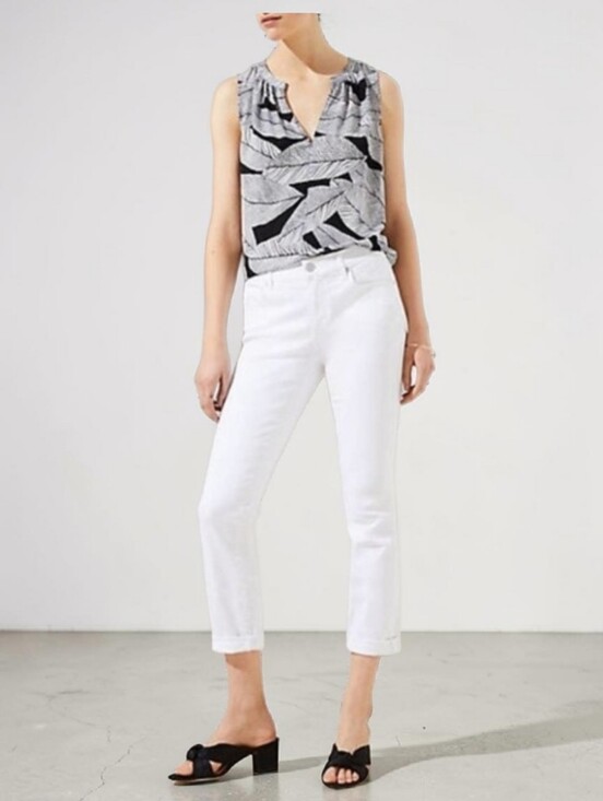 LOFT Denim - Loft White Modetn Skinny Cropped Jeans